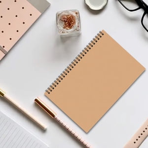 Infedv A5 Kraft Paper Notebook Student Ordinary Exercise Book Environmentally Friendly Kraft Paper Horizontal Line Notebook Clearance Item