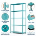 thumbnail image 4 of AKDSteel 5-Shelf Heavy Duty Metal Shelving Unit, 68" H x 35" W x 12" D, Adjustable Storage Rack for Books, Garage, or Pantry, 4 of 9