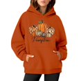 thumbnail image 1 of WEAIXIMIUNG Sweat à Capuche pour Femmes, Graphique, Imprimé Citrouille, Manches Longues, Décontracté, avec Poche, 1 of 3