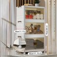 thumbnail image 3 of Double-layer Door Grocery Folding Storage Box, Home Bedroom Living Room, 3 of 5
