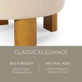 thumbnail image 2 of Maven Lane Celia Ottoman Contemporain Rembourré avec Fini Bois Naturel Raffiné, 2 of 6