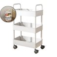 thumbnail image 1 of Dvruxg 3-Tier Kitchen Storage Cart, Armrest Bathroom Organizer, Mobile Toiletries Rack for Home Organization, 1 of 5