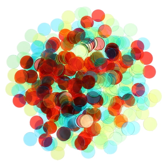 1 Set Bingo Chips Plastic Markers Clear Game Counting Chips (Random Color)