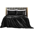 thumbnail image 1 of Labymos Bedding Three Piece Set Household European and American Solid Color One Piece Imitation Silk, 1 of 8