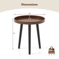 thumbnail image 3 of Costway 2 PCS Round Side Table Sofa Coffee End Accent Table Nightstand Home Furniture, 3 of 9