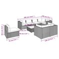 thumbnail image 4 of vidaXL 9 Piece Garden Lounge Set with Cushions Poly Rattan Brown, 4 of 5