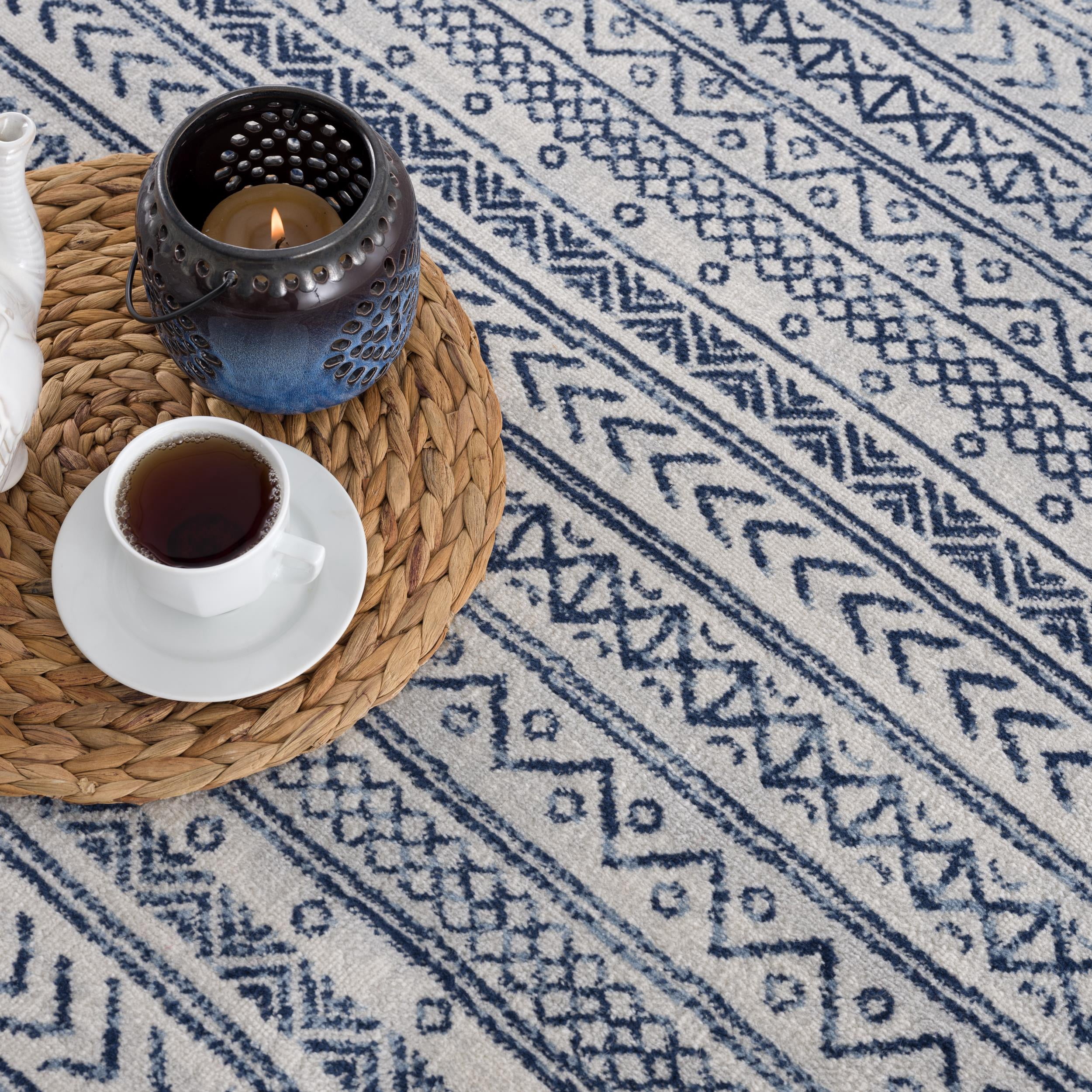 Rug Branch Havana Collection Tapis traditionnel en détresse.
