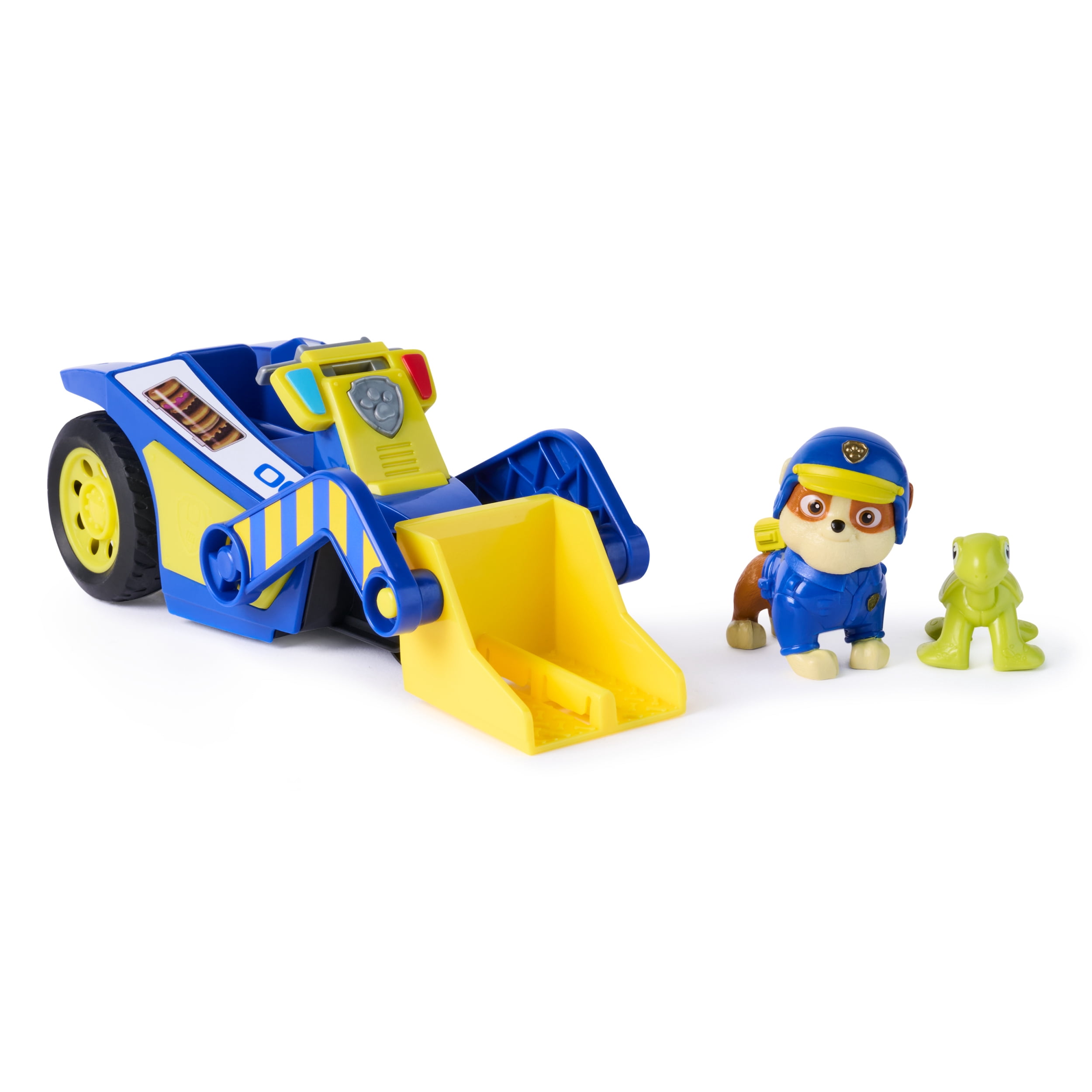 PAW Patrol: Search & Rescue, Rubble Rescue Bulldozer Vehicle with 2 Figures, Police Car Toy with Pull-Back Action, Kids Toys for Boys & Girls Ages 3+