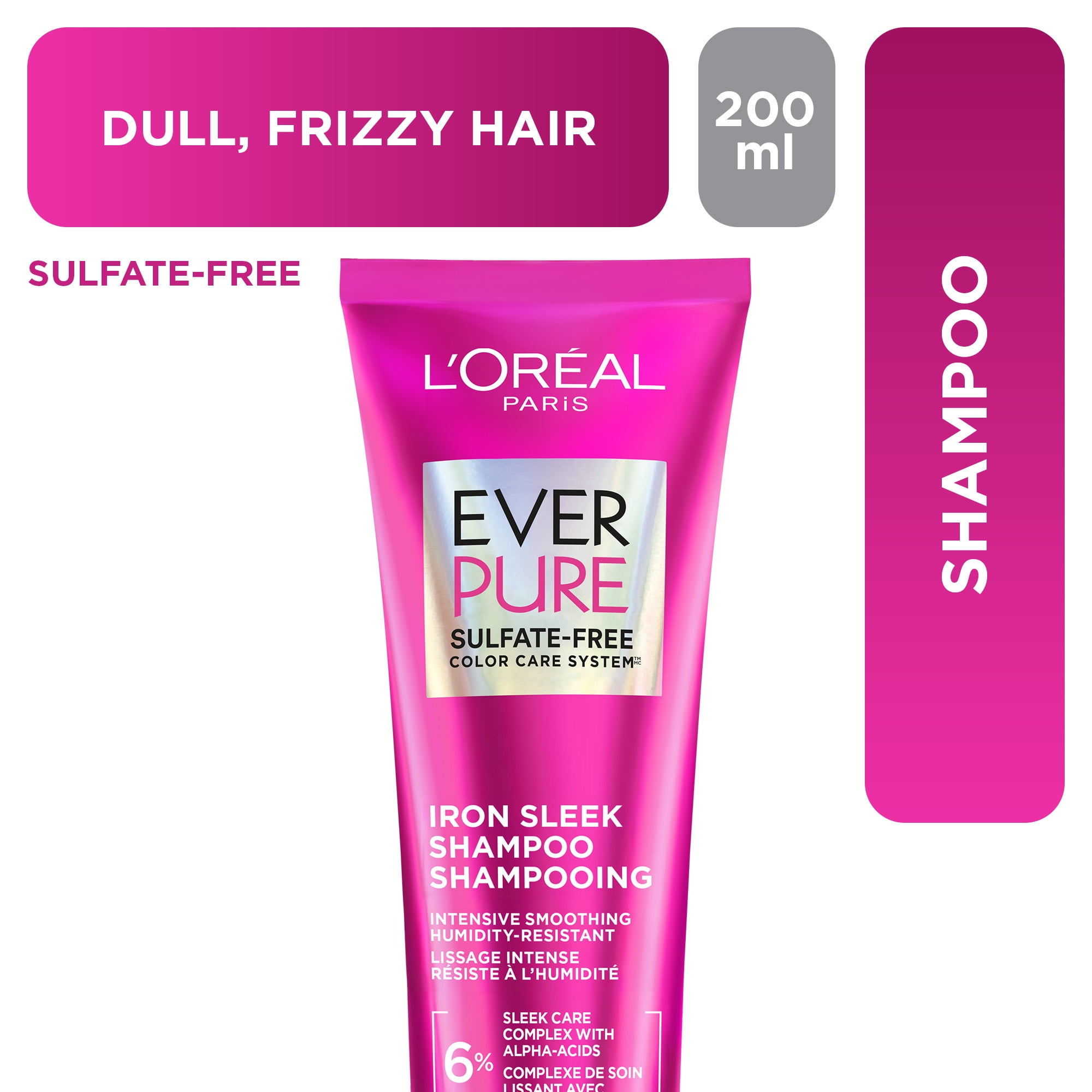 L'Oréal Paris EverPure Iron Sleek Sulfate Free Shampoo 200ml
