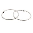 thumbnail image 1 of 2pcs Silver Tone 3" Inner Diameter Looseleaf Binder Rings for Scrapbooking Book, 1 of 1