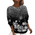 thumbnail image 1 of Ketyyh-chn99 T-Shirt pour Femmes Mode Blouse Ample Manches Longues Col Rond Tunique Ligne A Blouse Blanc,P, 1 of 5