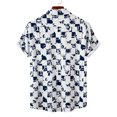 thumbnail image 5 of Chemise en Denim Homme Décontractée Boutons Plage Imprimé Floral Non Positionné Col Rabattu Chemise à Manches Courtes Blouse, 5 of 5