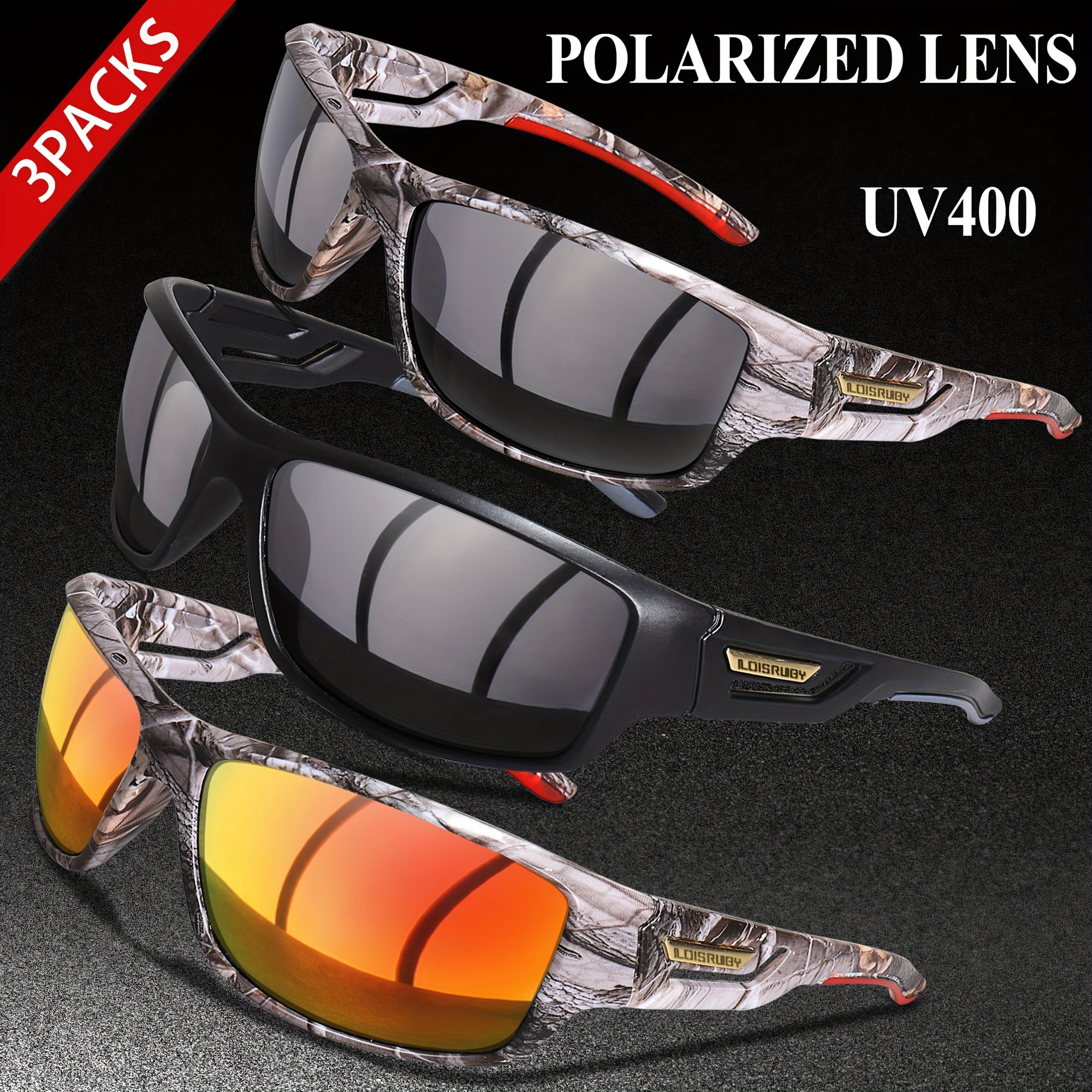 Lunettes De Soleil Polarisées UV400 – Monture TR90, Légères, Avec Branches Interchangeables, Pour Running, Pêche, Cyclisme, Hommes Et Femmes