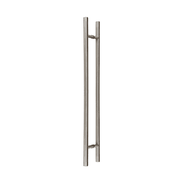 Poignée de Tirage de Porte 60′′ Dos à Dos Ronde « H » Style Échelle – Acier Inoxydable 304 – Fini Noir Mat, Satin Brossé, PVD Doré – Portes d'Entrée avant Douche Verre Bois Fibre de Verre Métal