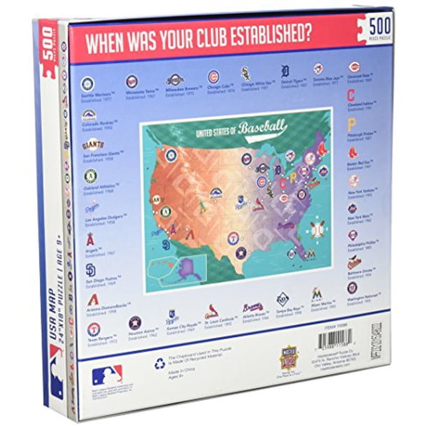 125th ANNIVERSARY　USA BASEBALL MAP パズル MLB Sports Map Puzzle - Walmart.ca