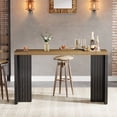 thumbnail image 4 of Home Bar Unit, 55.12-Inch Bar Table with a Spacious Tabletop, Modern Freestanding Mini Bar for Home Kitchen, Brown and Black, 4 of 7