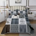 thumbnail image 1 of Erosebridal Teen Camping Camper Coverlet Set Queen,Deer Bear Bedding Set,Patchwork Room Decorative,3pcs, 1 of 5
