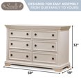 thumbnail image 3 of Pemberly Row Wood Double Dresser for Nursery in Brushed Ivory, 3 of 5
