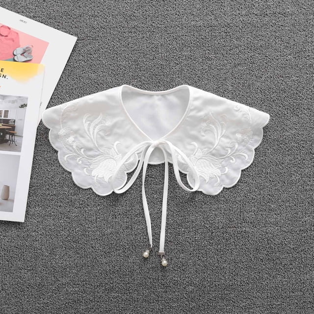TIMIFIS Fake Collar Retro Women Fake Solid Color Fake False Lapel Neck Collar Blouse Pan Collar ummer