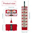 thumbnail image 4 of 2022 Nouvel An Chinois Enveloppes Rouges Pliantes Enveloppe Rouge Design à Franges Sac à Argent pour Festival de Printemps Anniversaire de Bébé Pleine Lune Mariage 6 Emplacements pour Cartes, 4 of 10