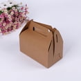 thumbnail image 3 of Cake Storage Box with Handles Party Boxes Food Snacks Gifts Packaging Case Egg Tart for Home Restaurant Bakery Brown, 3 of 9