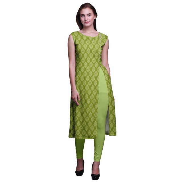 Bimba Robe Kurti Longue Imprimée Tunique Droite Robes pour Femmes Haut Indien