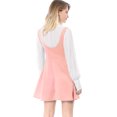 thumbnail image 4 of Unique Bargains Junior's Above Knee Suspender Skirt with Button Decor, Pinks, 3XL, 4 of 6
