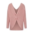 thumbnail image 4 of Chandail d'Hiver en Tricot pour Femmes, Col en V, Mi-Long, avec Perles, 4 of 6