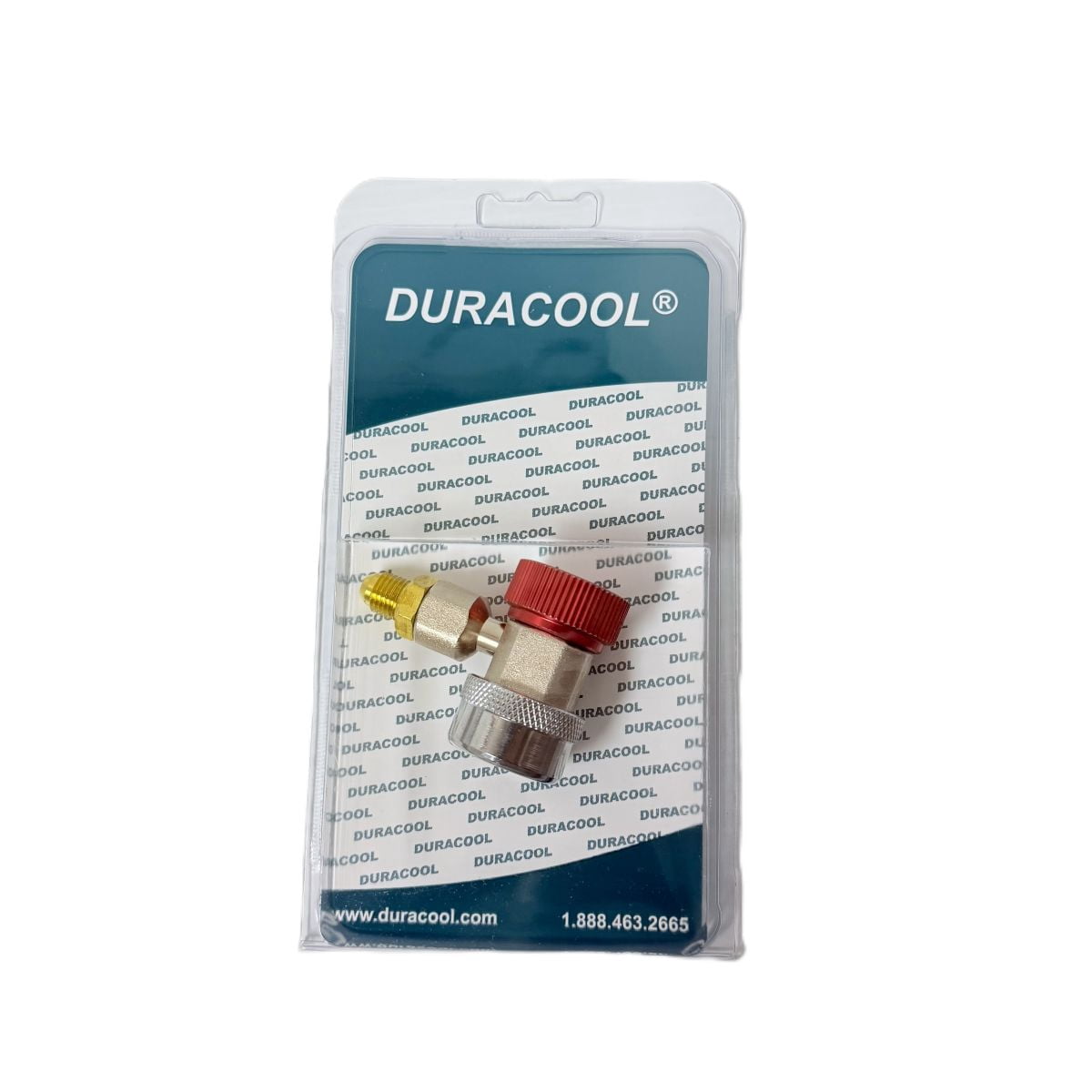 Duracool R134a Professional High Side Quick Connect. Manual Adjust for 134a Service Port. 1/4 inch SAE M Flare Hose Attachment.