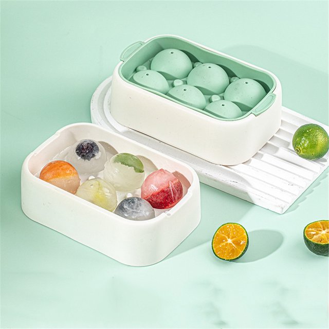 RKSTN silicone molds Ice Molds Easy Release Ice Box With Cover Small Household Refrigerator Easy-release