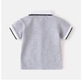 thumbnail image 3 of Toddler Girls Summer Tops Tees Solid Color Button Closure Casual Tee Blouse Short Sleeve Shirt Spring Shirts For Boy 12-18M, 3 of 3