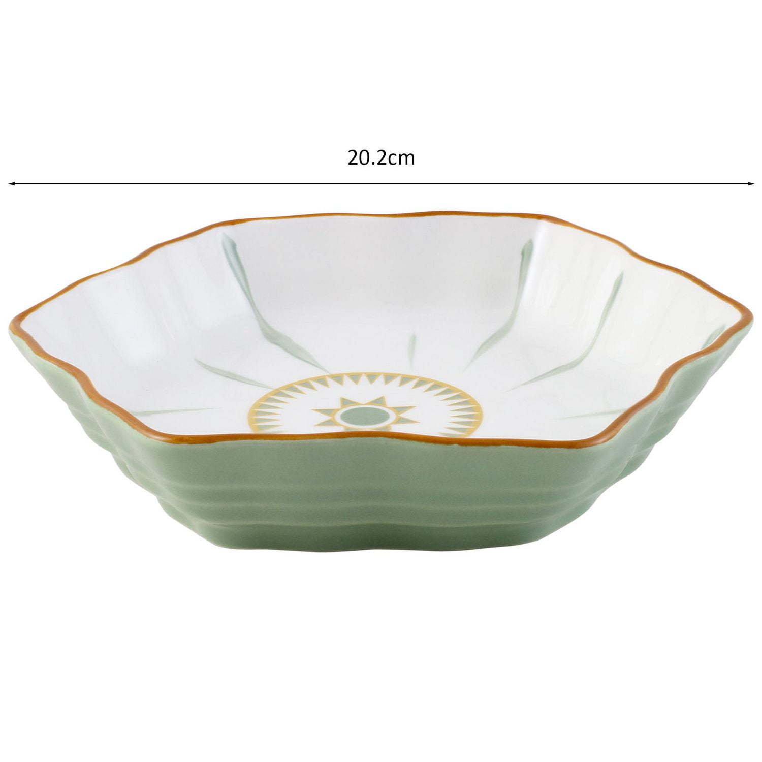 Vienna ceramic 8 inch flower soup bowl
