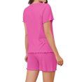 thumbnail image 4 of karymi Femmes Maison Mode Décontractée Pâques Hauts et Pantalons Imprimés Ensemble de Pyjama à Manches Courtes Shorts avec Poches jusqu'à 45 % de Rabais Offres de la Semaine Nouvel An Congé, 4 of 7
