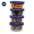 thumbnail image 2 of Pillsbury 8-Piece Round Borosilicate Glass Food Storage Set, 4 x 236 mL, 2 of 4
