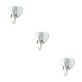 thumbnail image 1 of Wweixi Coat Hooks Easy To Install And Wide Application For Added In Daily Life White gold (elephant 3Set, 1 of 6