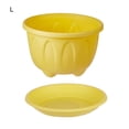 thumbnail image 1 of Flower Pot Nice-looking Fashion Lightweight Plastic Flower Vegetable Planters Pot with Tray for Home, 1 of 10