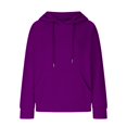 thumbnail image 4 of IMENGL Hoodies trendy knit drawstring pullover, Purple 2XL, Size M-3XL, 4 of 7