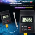 thumbnail image 4 of Digital Thermometer Type Sensor Temperature Probe, Dual Channel -Type Thermocouple Sensor -50 °C / 1300 °C, 4 of 5