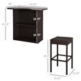 thumbnail image 3 of Outsunny 5pcs Rattan bar Set, 3 of 10