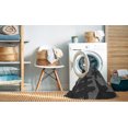 thumbnail image 2 of Ahgly Tapis Rond Lavable en Machine Intérieur Transitionnel Noir Charbon, 4 Pieds Rond, 2 of 7