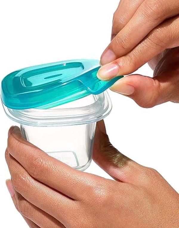 OXO Tot - Blocs pour Bébé en Silicone - Contenants de Conservation pour Congélateur - Sarcelle