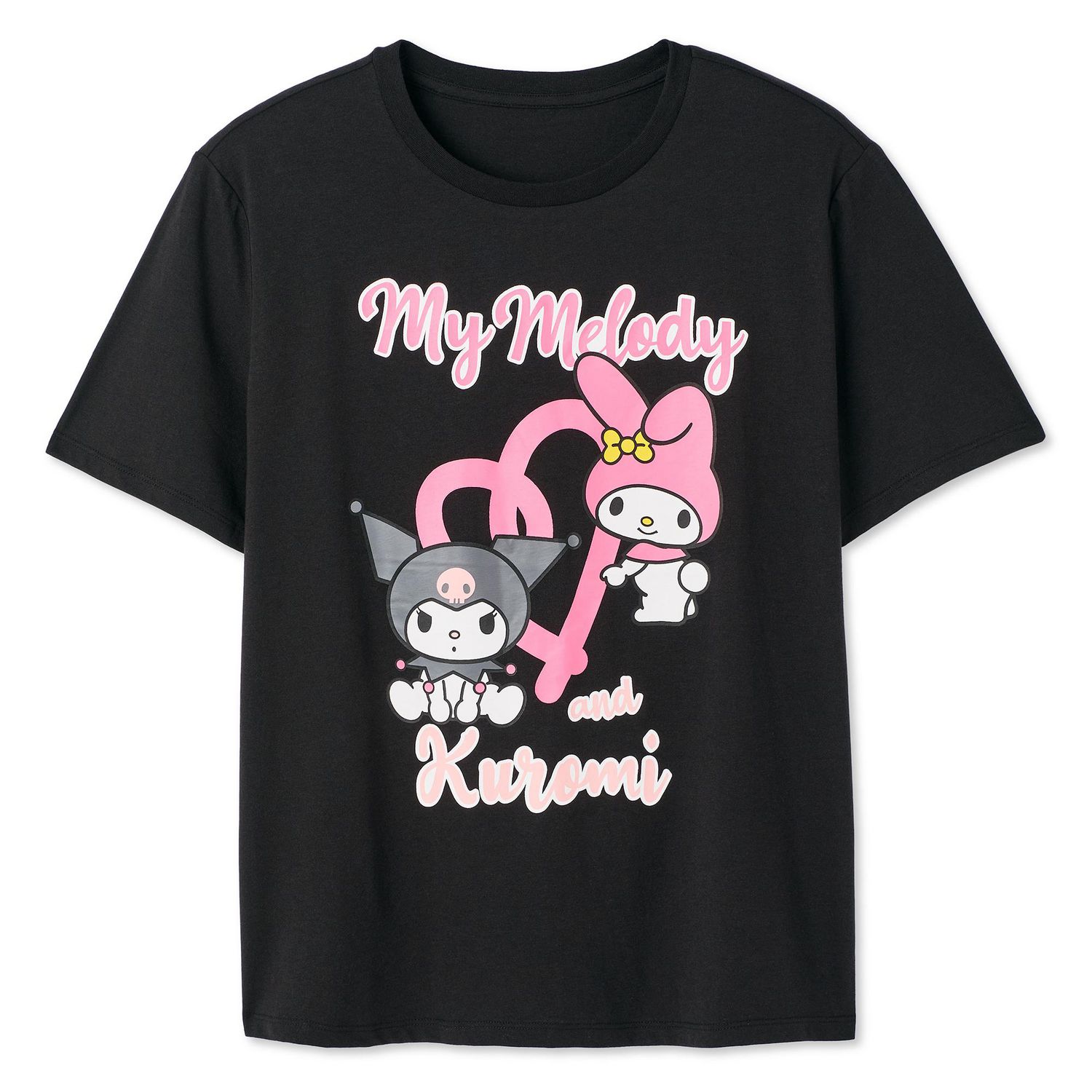 T-shirt à manches courtes Kuromi & My Melody pour femmes