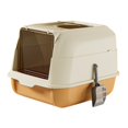 thumbnail image 3 of Cat Litter Box with Lid, Cat Litter Box with Hood, Large Covered Litter Box, Cat Orange, 3 of 8