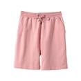 thumbnail image 1 of Besolor Gym Shorts Women Summer Plus Size Drawstring High Waisted Jogger Basic Solid Color Workout Sweat Shorts, 1 of 5