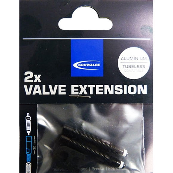 SCHWALBE Unisex's Valve Extender Pair, Black, 65mm
