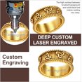 thumbnail image 2 of ORUYROP Men Vintage Celtic Rings, Can Engrave, Stainless Steel/Gold Plated/Black (Send Gift Box), 2 of 7