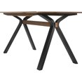 thumbnail image 4 of Armen Living Laredo 63" Veneer Wood Dining Table in Walnut/Black, 4 of 6