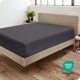 thumbnail image 4 of Bare Home Drap-Housse - Premium 1800 Collection - Poche Profonde - Ultra Doux, Résistant aux Plis - Short Grand, Gris Fer Forgé, 4 of 8