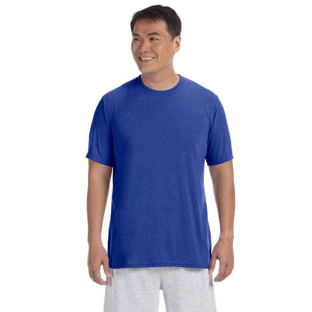 Gildan Men's Performance Polyester Knit Wicking T-Shirt, Royal, Large