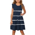 thumbnail image 1 of Économies d'Été! Robe d'Été pour Enfants, Robes Décontractées pour Filles en Solde, Robe d'Été à Manches à Volants pour Filles 4-14T, 1 of 5